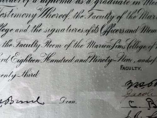 Antique 1899 Marion Sims College MD Diploma - Framed, Rare Collectible - Thumbnail 10