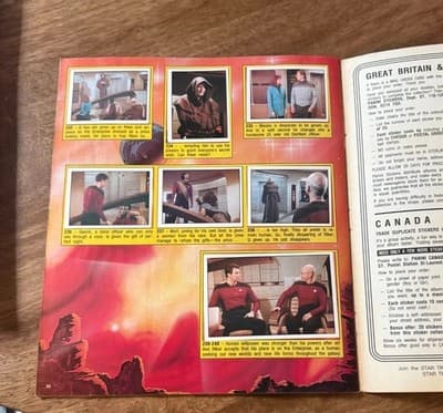 Vintage 1987-88 Star Trek The Next Generation Panini Sticker Album Complete - Thumbnail 5