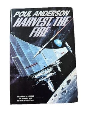 VTG Harvest the Fire by Poul Anderson Hardcover Space Science-Fiction Book TOR - Image 1