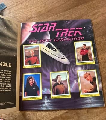 Vintage 1987-88 Star Trek The Next Generation Panini Sticker Album Complete - Thumbnail 3