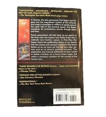 Pale Blue Dot A Vision of the Human Future in Space by Carl Sagan Softcover Book - Thumbnail 3