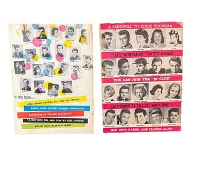 16 Magazine Feb & Aug 1960 Fabian Jimmy Clanton Bobby Darin James Lot of 2 - Thumbnail 4