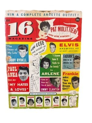 16 Magazine Feb & Aug 1960 Fabian Jimmy Clanton Bobby Darin James Lot of 2 - Thumbnail 3