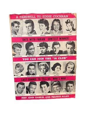 16 Magazine Feb & Aug 1960 Fabian Jimmy Clanton Bobby Darin James Lot of 2 - Thumbnail 6