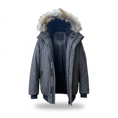 Sean John Winter Black Jacket Detachable Faux Fur Hood Size 4x - Image 1