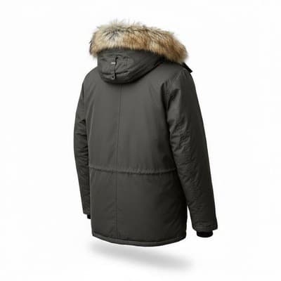 Sean John Winter Black Jacket Detachable Faux Fur Hood Size 4x - Thumbnail 5