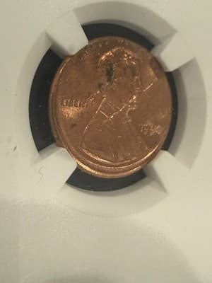 1994 Lincoln Cent Broadstruck Mint Error NGC Uncirculated Copper Penny - Thumbnail 4