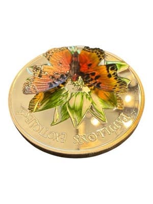 2011 Cameroon 1000 Francs Charaxes Fournierae 3D Butterfly Silver Proof Coin - Thumbnail 9
