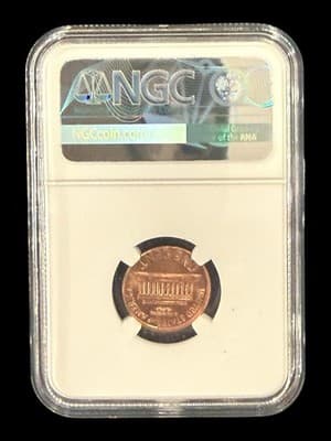 1994 Lincoln Cent Broadstruck Mint Error NGC Uncirculated Copper Penny - Thumbnail 2