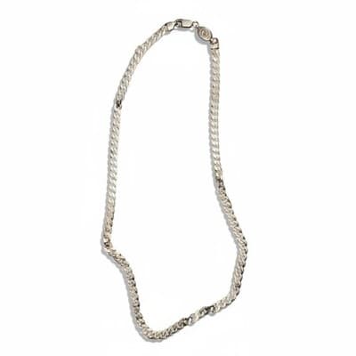 Sterling Silver 925 Italy Large Curb Link Chain Necklace Lobster Clasp - Image 1