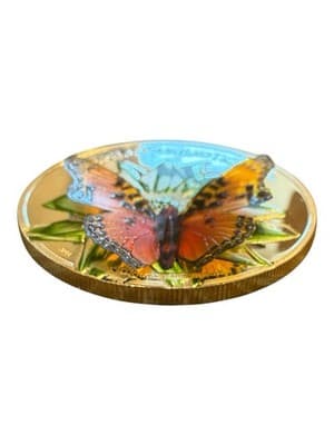 2011 Cameroon 1000 Francs Charaxes Fournierae 3D Butterfly Silver Proof Coin - Thumbnail 8