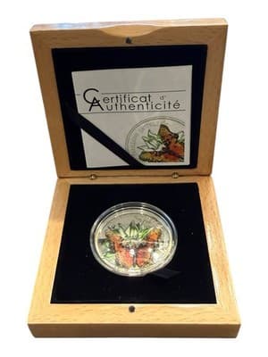 2011 Cameroon 1000 Francs Charaxes Fournierae 3D Butterfly Silver Proof Coin - Thumbnail 16