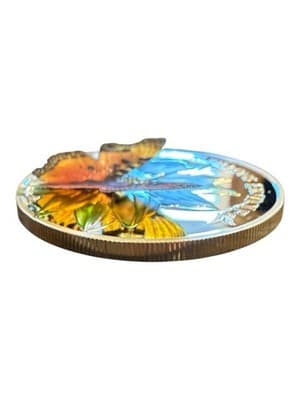 2011 Cameroon 1000 Francs Charaxes Fournierae 3D Butterfly Silver Proof Coin - Thumbnail 10