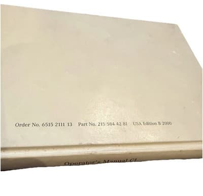 Mercedes-Benz CL Class Operators Manual USA Edition B 2000 Illustrated Hardcover - Thumbnail 5