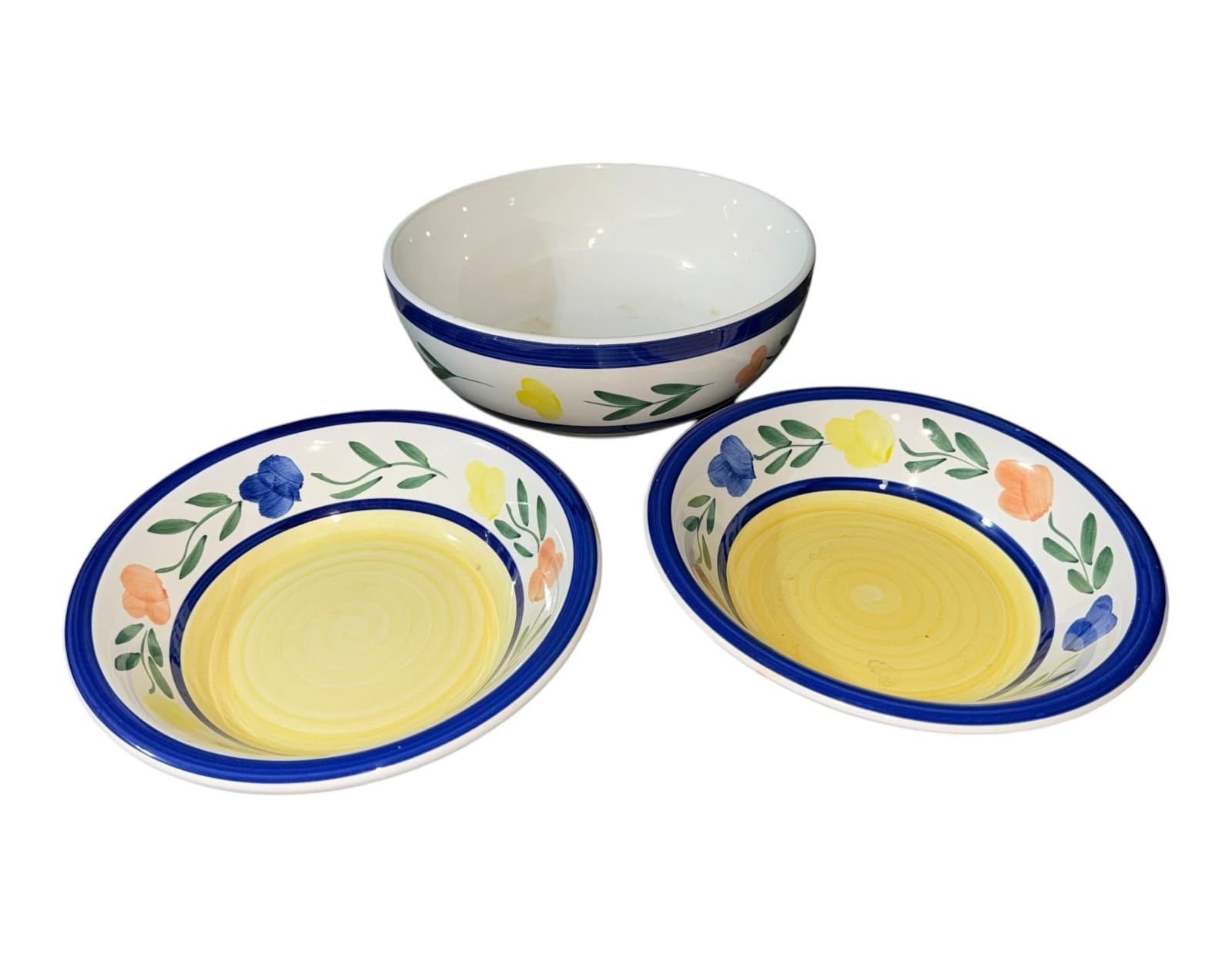 Vintage Gibson Dahlia Housewares Ceramic Hand Painted Floral Dinnerware Set 8pc - Thumbnail 9