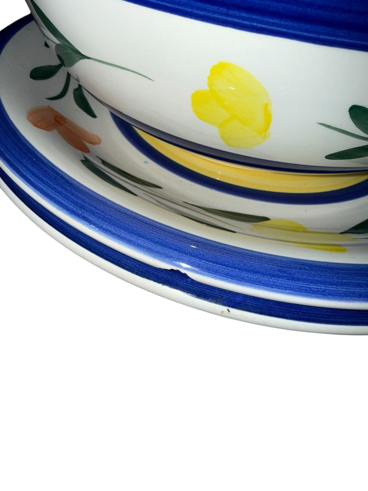 Vintage Gibson Dahlia Housewares Ceramic Hand Painted Floral Dinnerware Set 8pc - Thumbnail 11