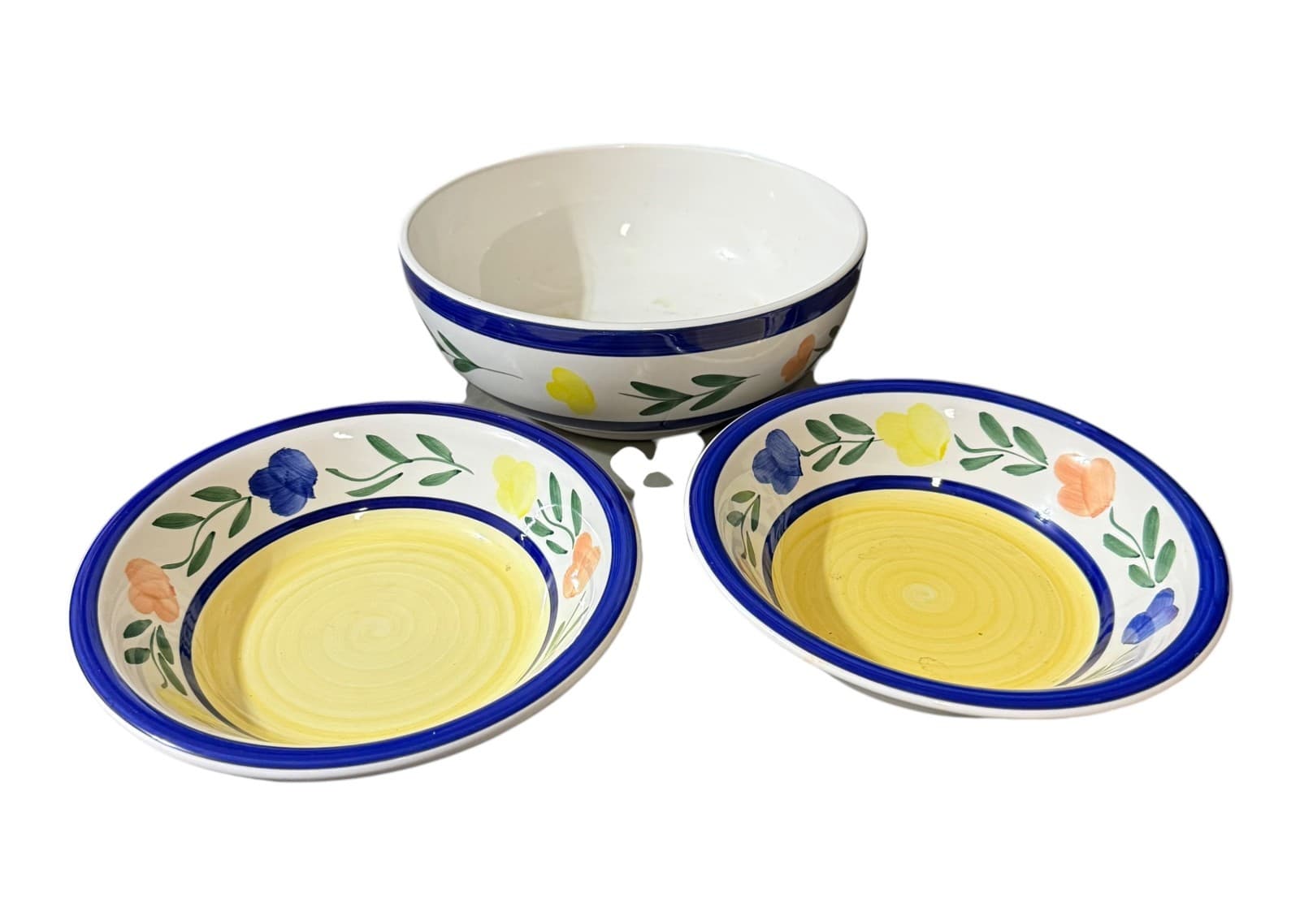 Vintage Gibson Dahlia Housewares Ceramic Hand Painted Floral Dinnerware Set 8pc - Thumbnail 8