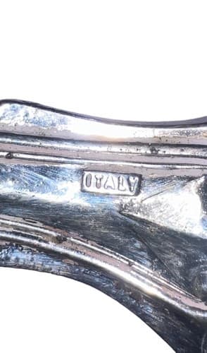 Vintage 13-Inch Silver Plated Spoon with Italy Hallmark - Ornate Design - Thumbnail 7