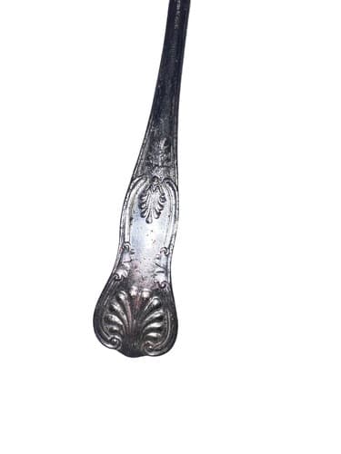 Vintage 13-Inch Silver Plated Spoon with Italy Hallmark - Ornate Design - Thumbnail 5