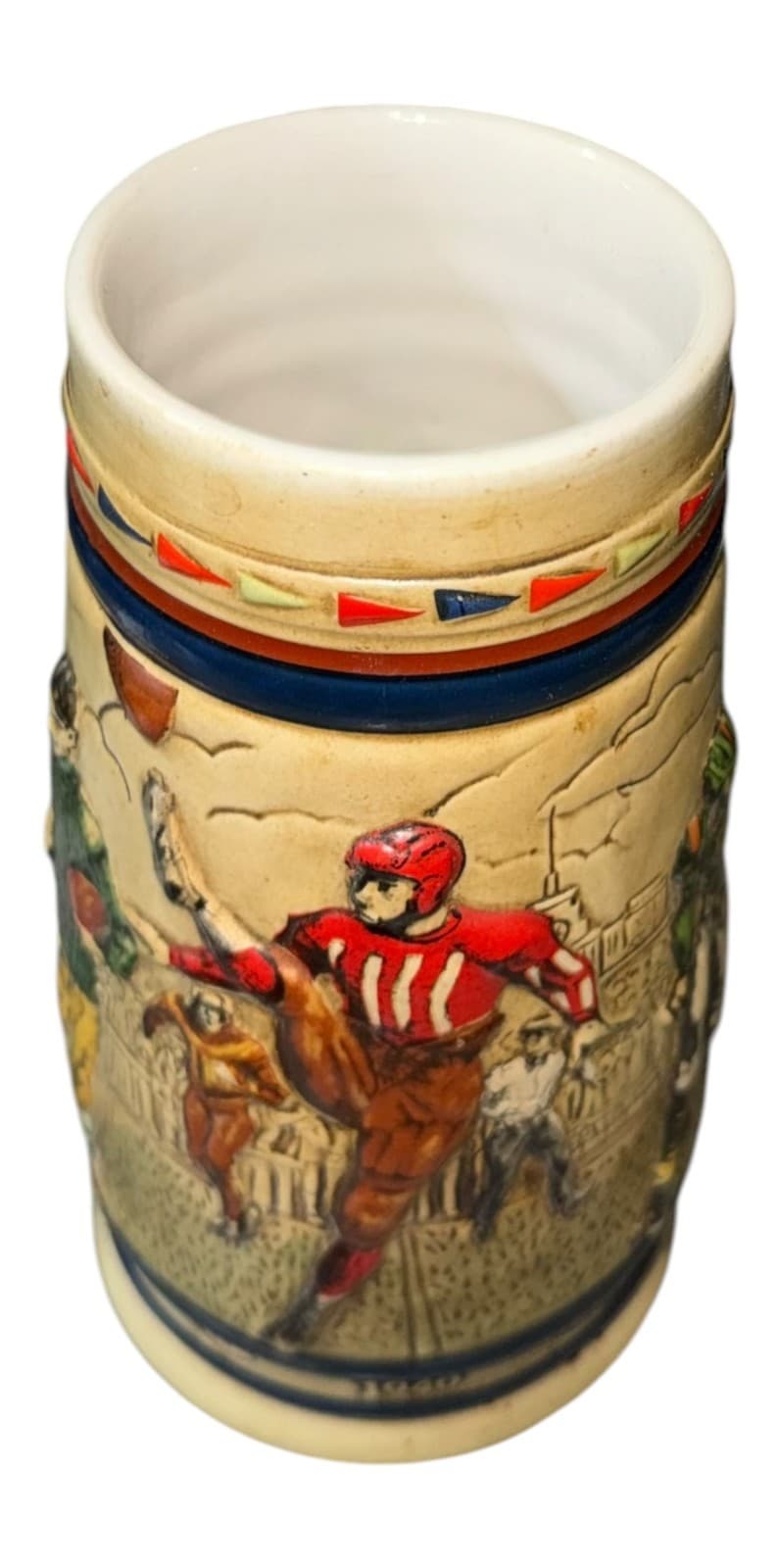 1983 Avon Great American Football Brazil Handcrafted Ceramarte Beer Stein & Lid - Thumbnail 5