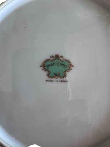 Set Of 11 Vintage Pearl China Saucers, Floral Design, Made in Japan - Thumbnail 3