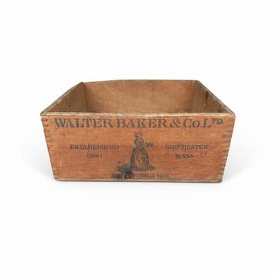 Antique Walter Baker’s Breakfast Cocoa Wooden Crate Paris Exposition 1900 - Image 1