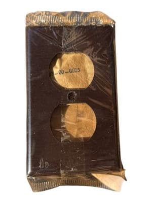 5 Vintage Leviton Bakelite Duplex Outlet Wall Plates Brown No 85003 - Thumbnail 3