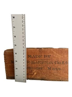 Antique Walter Baker’s Breakfast Cocoa Wooden Crate Paris Exposition 1900 - Thumbnail 9