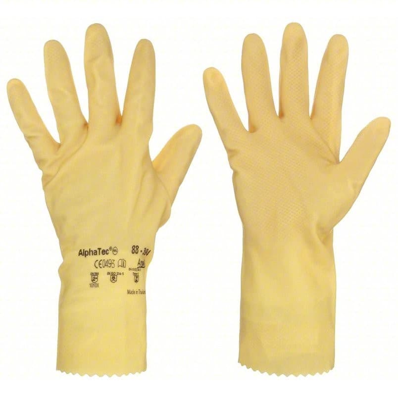 12 Pair Ansell 88-390T Technicians Latex/Neoprene Gloves - Image 1