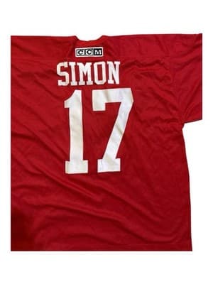 Chicago Blackhawks CCM Center Ice Jersey Red XL Simon #17 NHL Vintage Style - Thumbnail 6