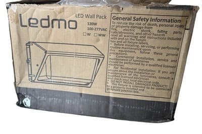 Ledmo LED Wall Pack Light 120W 100-277VAC Commercial Outdoor Security Fixture - Thumbnail 3
