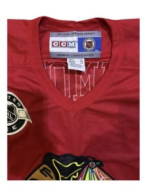 Chicago Blackhawks CCM Center Ice Jersey Red XL Simon #17 NHL Vintage Style - Thumbnail 10
