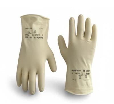 12 Pair Ansell 88-390T Technicians Latex/Neoprene Gloves - Thumbnail 2