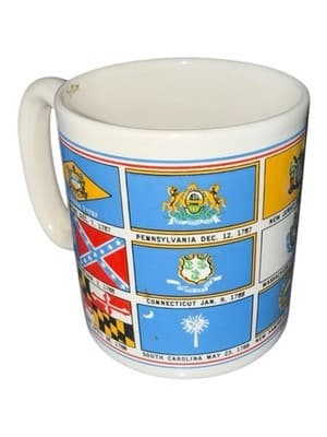 Vintage “Flags of the Thirteen Original States” Patriotic Mug - Thumbnail 6