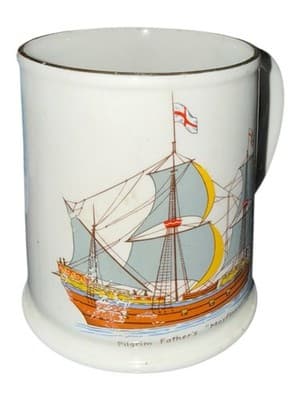 Old Foley Mayflower 1620 Mug James Kent England Pilgrim Fathers Ship Coffee Mug - Thumbnail 4
