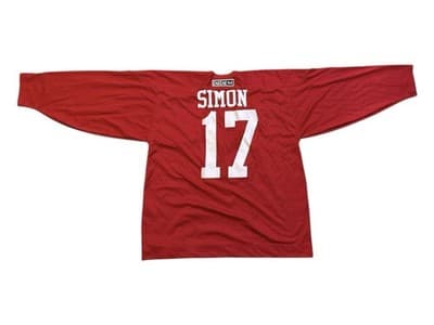 Chicago Blackhawks CCM Center Ice Jersey Red XL Simon #17 NHL Vintage Style - Thumbnail 5