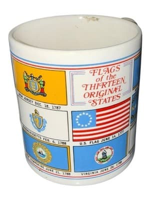 Vintage “Flags of the Thirteen Original States” Patriotic Mug - Thumbnail 5