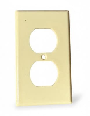 Lot of 5 Vintage Leviton Bakelite Duplex Receptacle Wall Plates Ivory - Thumbnail 2