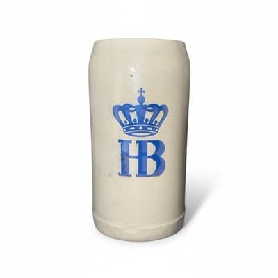 Hofbräuhaus Munich HB Crown German Beer Stein Brewery Stoneware Mug