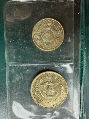 1984 SFR Yugoslavia Uncirculated 5-Coin Set Original Green Folder Serbian - Thumbnail 11