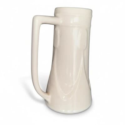 Vintage Art Deco Ivory Beer Stein Streamline Moderne Ceramic Tankard - Thumbnail 3
