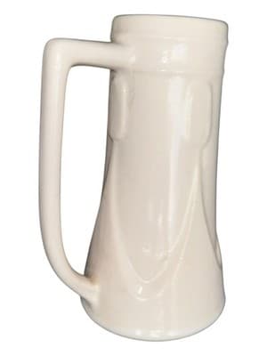 Vintage Art Deco Ivory Beer Stein Streamline Moderne Ceramic Tankard - Thumbnail 5