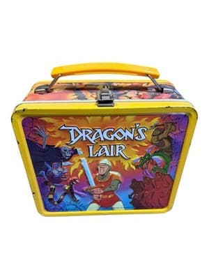 VINTAGE ALADDIN DRAGONS LAIR METAL LUNCH BOX & THERMOS 1983 Great Find! - Thumbnail 10