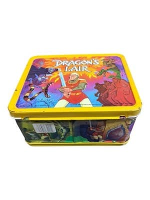 VINTAGE ALADDIN DRAGONS LAIR METAL LUNCH BOX & THERMOS 1983 Great Find! - Thumbnail 3