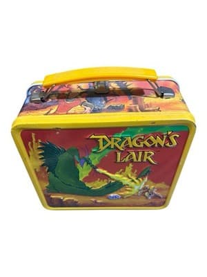 VINTAGE ALADDIN DRAGONS LAIR METAL LUNCH BOX & THERMOS 1983 Great Find! - Thumbnail 9