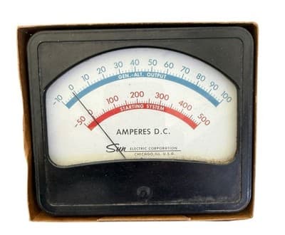 Vintage Sun Electric Corporation DC Ammeter Tester NOS 640-194 - Image 1