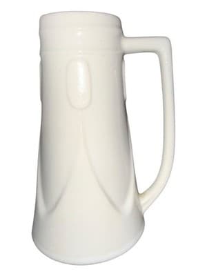 Vintage Art Deco Ivory Beer Stein Streamline Moderne Ceramic Tankard - Thumbnail 6