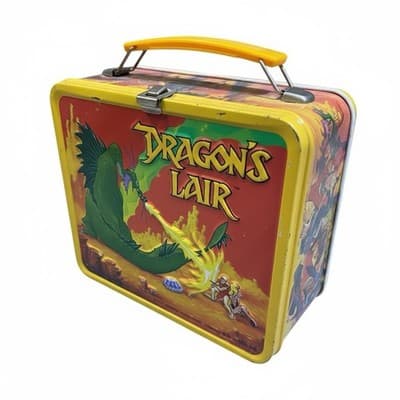 VINTAGE ALADDIN DRAGONS LAIR METAL LUNCH BOX & THERMOS 1983 Great Find! - Thumbnail 2