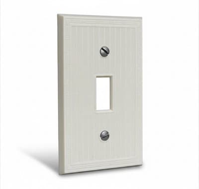 25ct Case Vintage Merit Ivory Toggle Switch Wall Plates 1-Gang Bakelite 92071 - Thumbnail 5