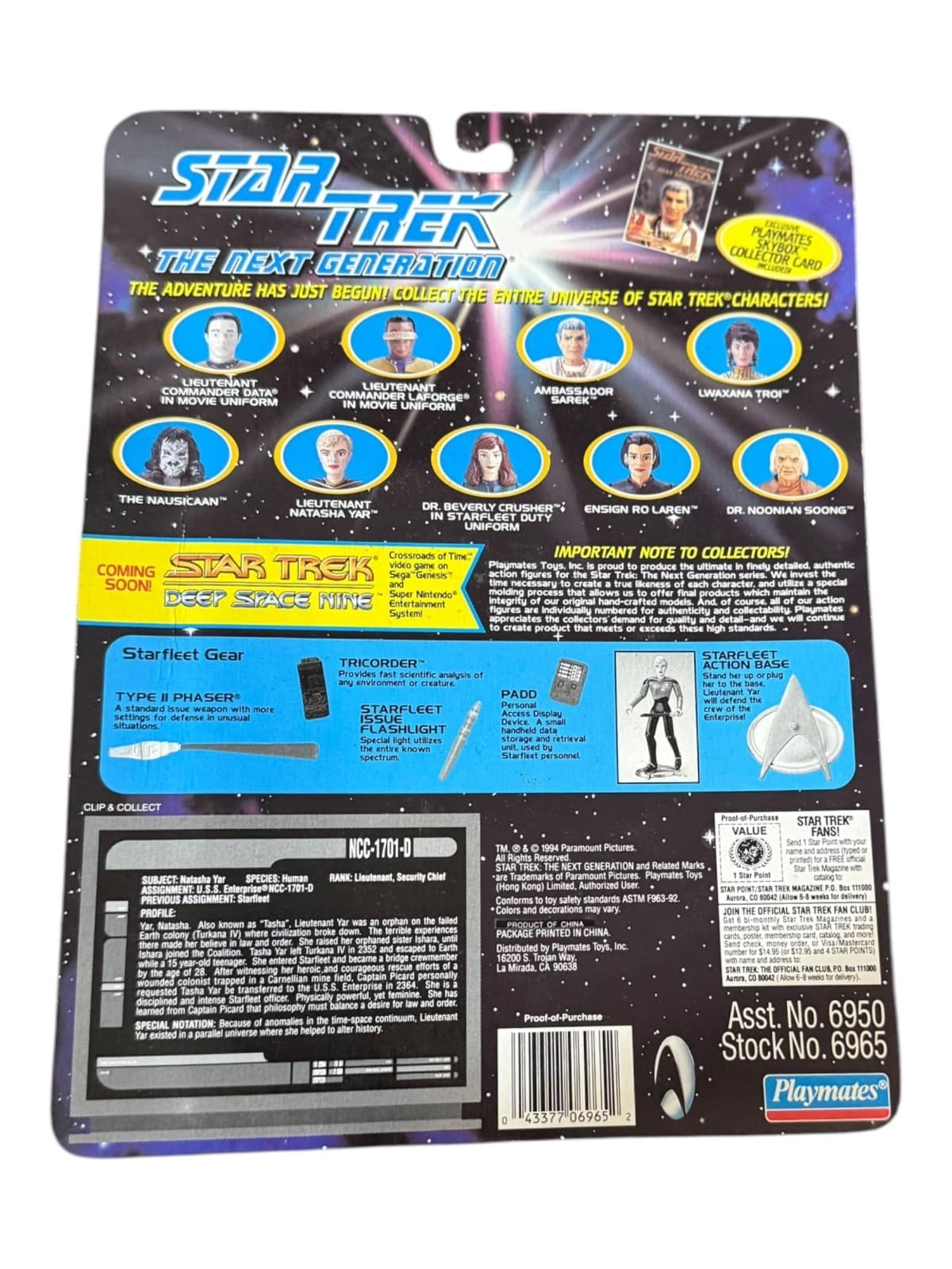 VTG 1994 Playmates Star Trek The Next Generation Lt. Natasha Yar Figure NEW - Thumbnail 3